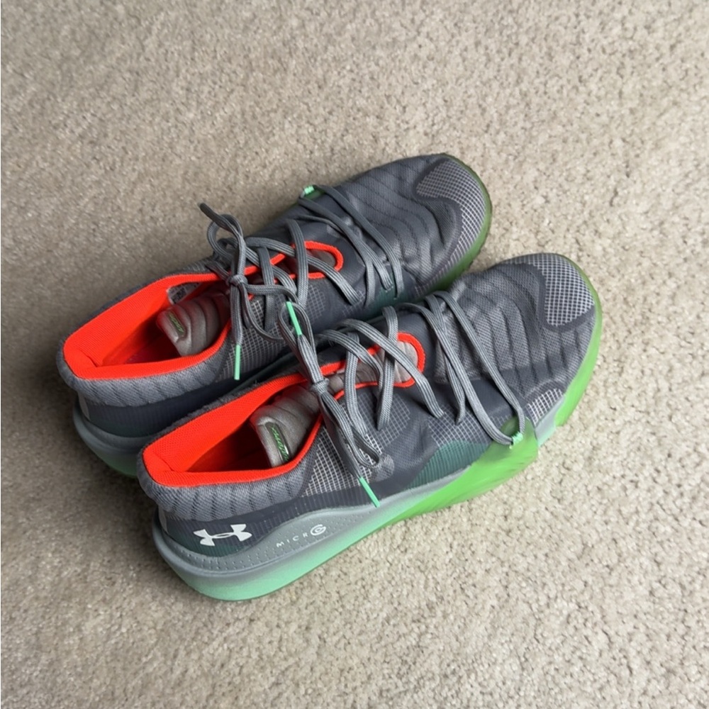 Under Armour Gray and Green Athletic Shoes